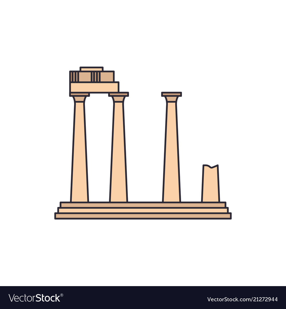 Old temple icon cartoon style Royalty Free Vector Image Old temple icon cartoon style Royalty Free Vector Image