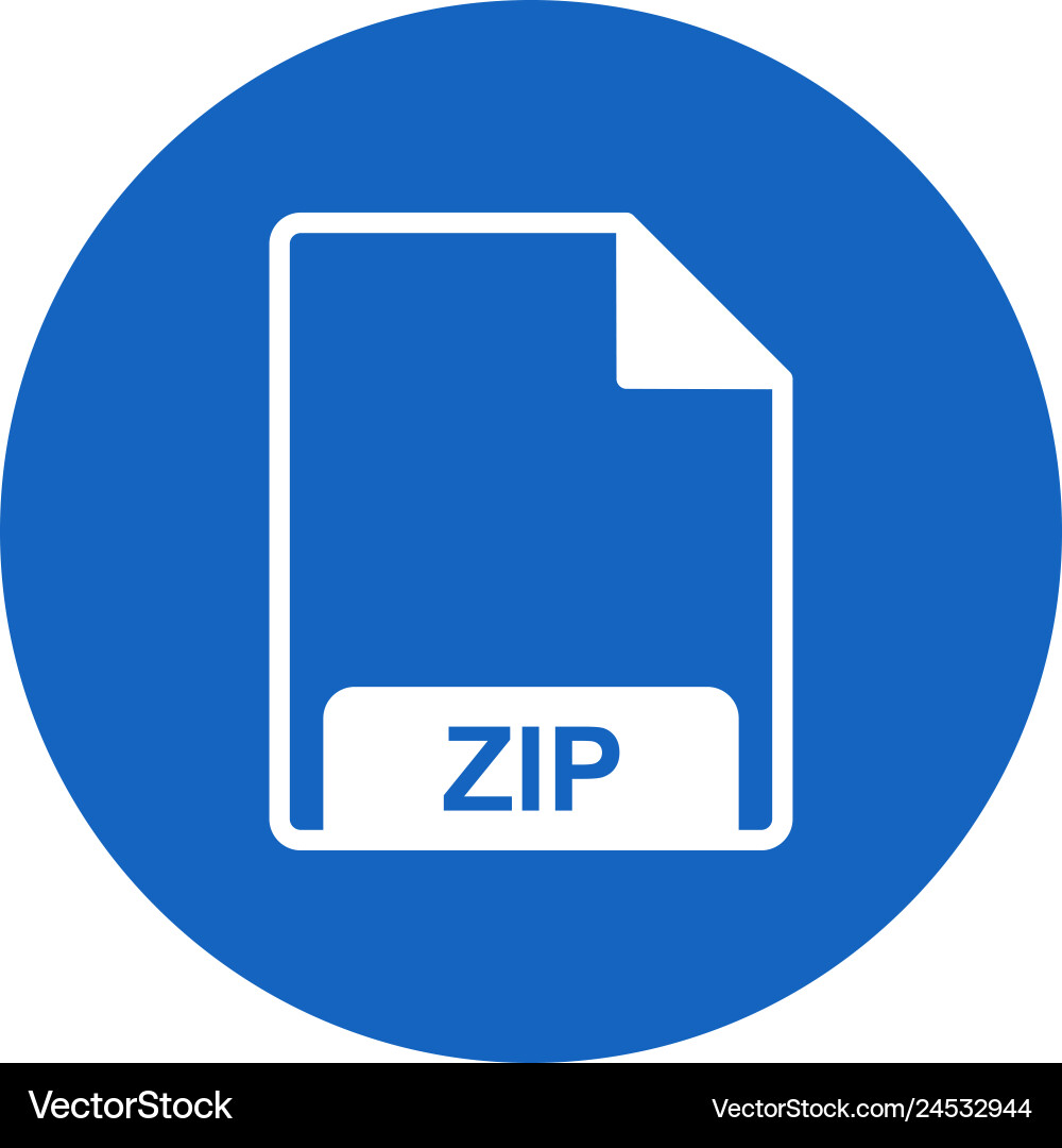 Zip icon Royalty Free Vector Image - VectorStock