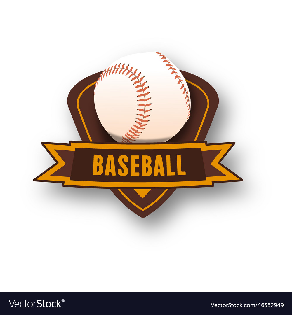 Baseball badge Royalty Free Vector Image - VectorStock