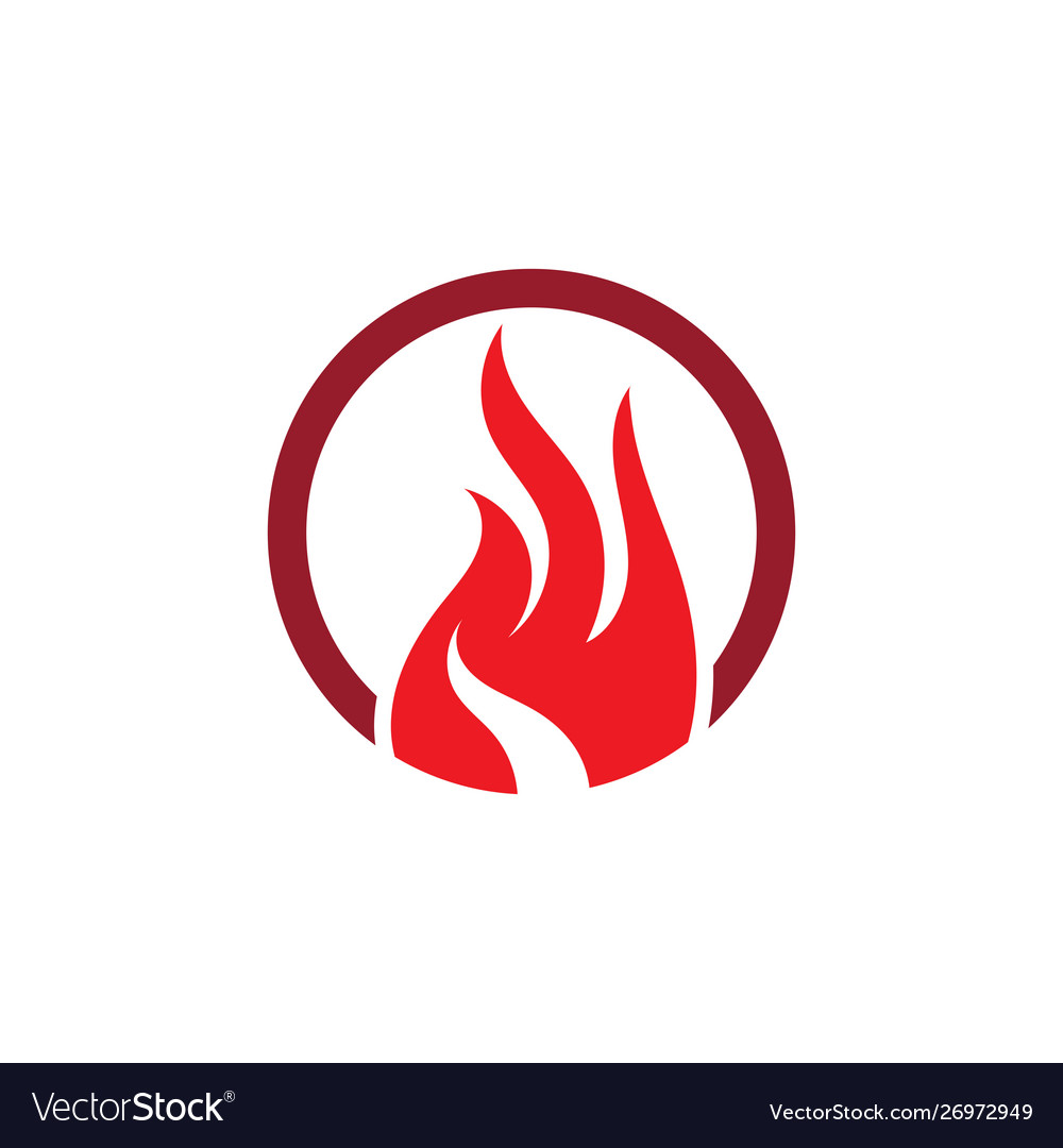 Fire flame logo and symbol Royalty Free Vector Image