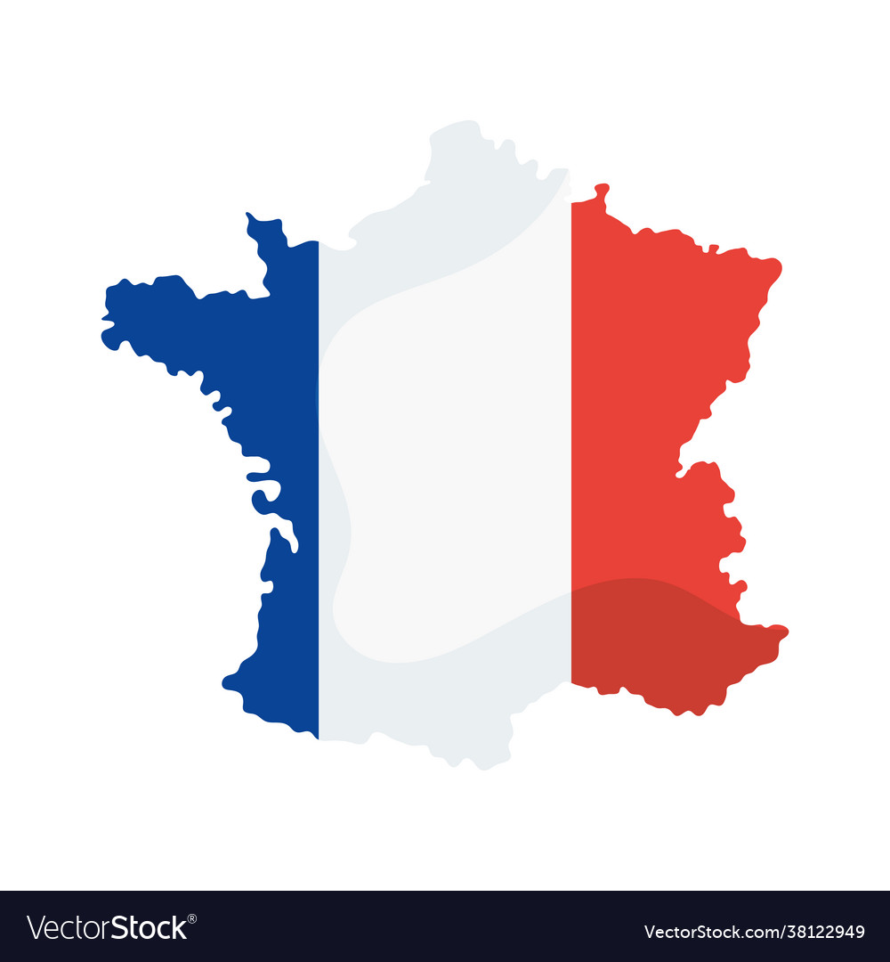 France flag in map Royalty Free Vector Image - VectorStock