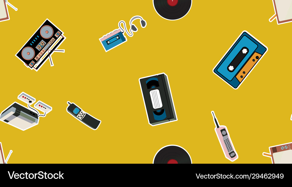 Texture seamless pattern old retro hipster Vector Image