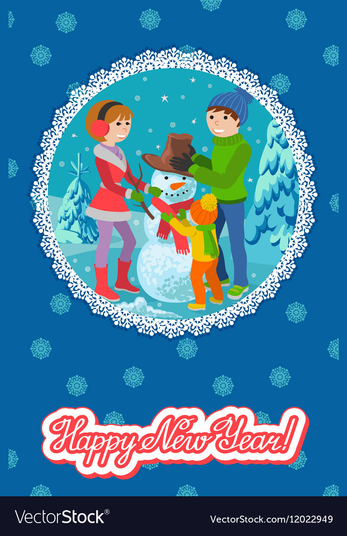 Winter card congratulation new