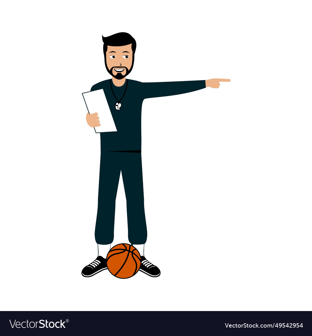 Basketball coach character design