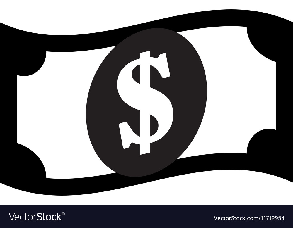 Bill money isolated icon Royalty Free Vector Image