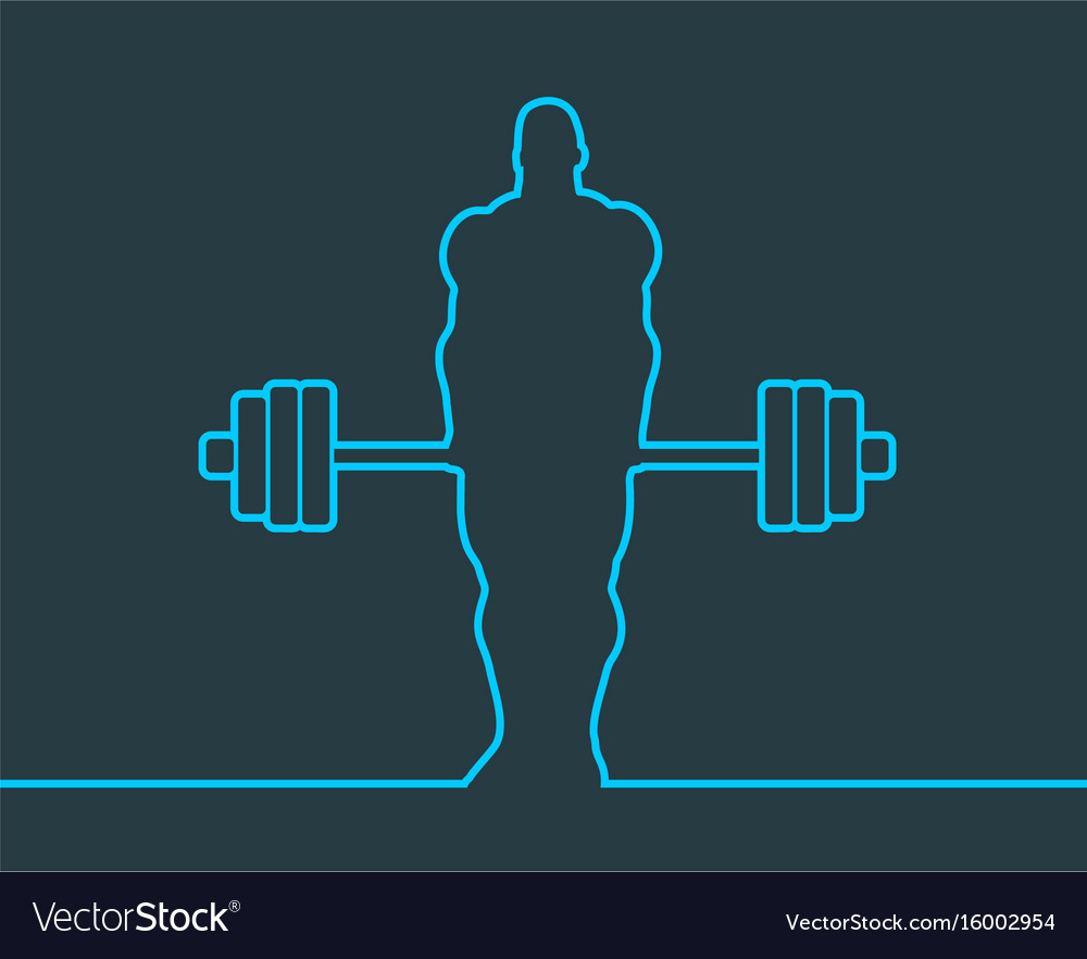 Bodybuilder silhouette posing