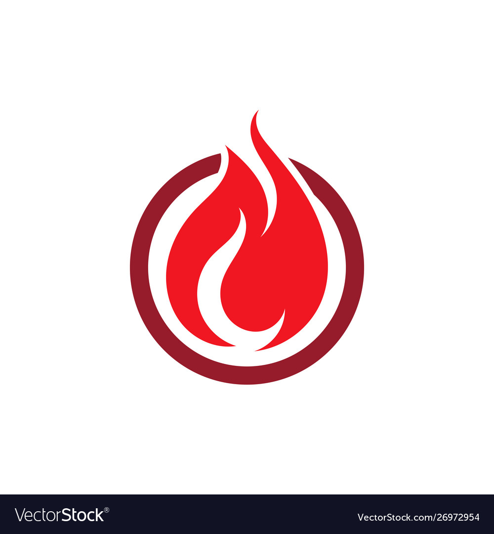 Fire flame logo and symbol Royalty Free Vector Image