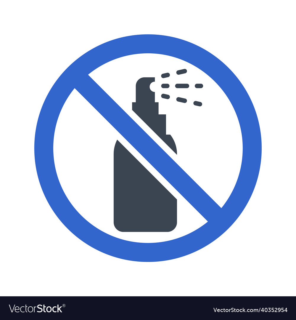 Paint spray restriction icon Royalty Free Vector Image