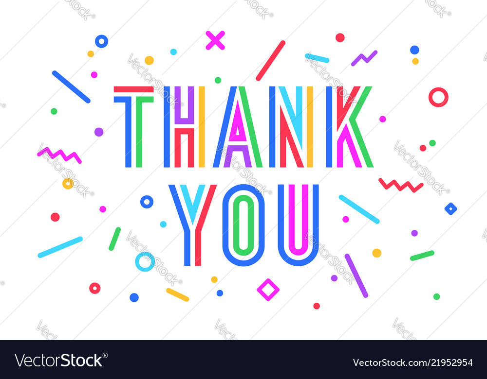 Thank you greeting card banner poster Royalty Free Vector