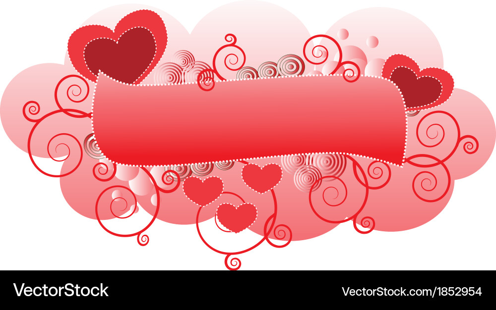 Valentine Banner Royalty Free Vector Image Vectorstock