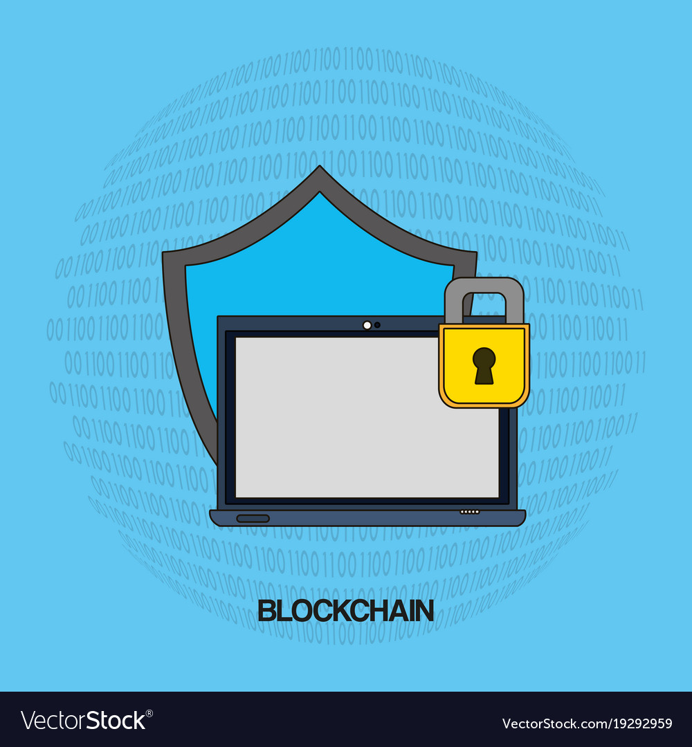 Blockchain concept design Royalty Free Vector Image