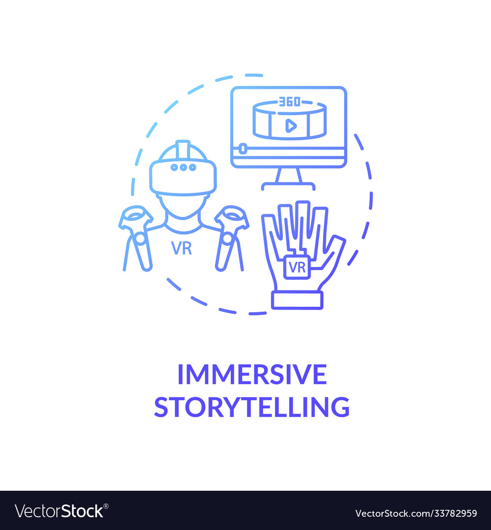 Immersive storytelling concept icon