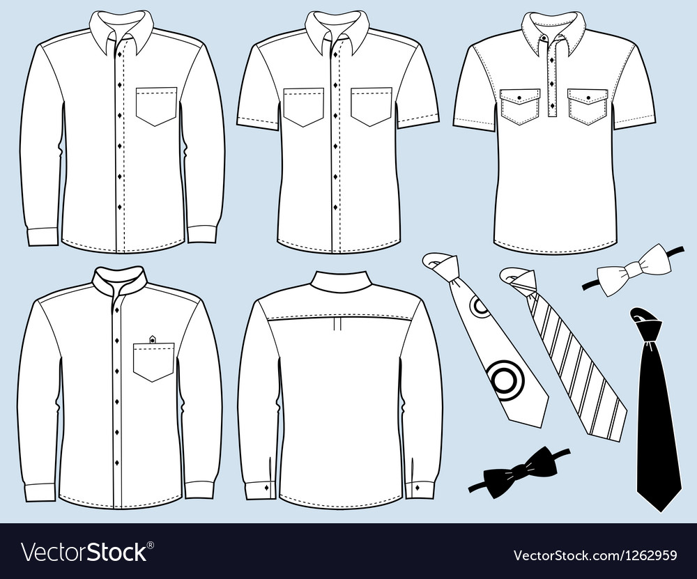 Man shirts and necktiesfashion clothes Royalty Free Vector