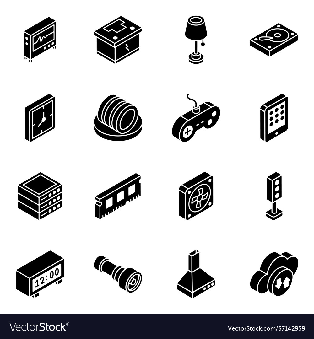 Multimedia und Elektronik-Komponente glyph isometr