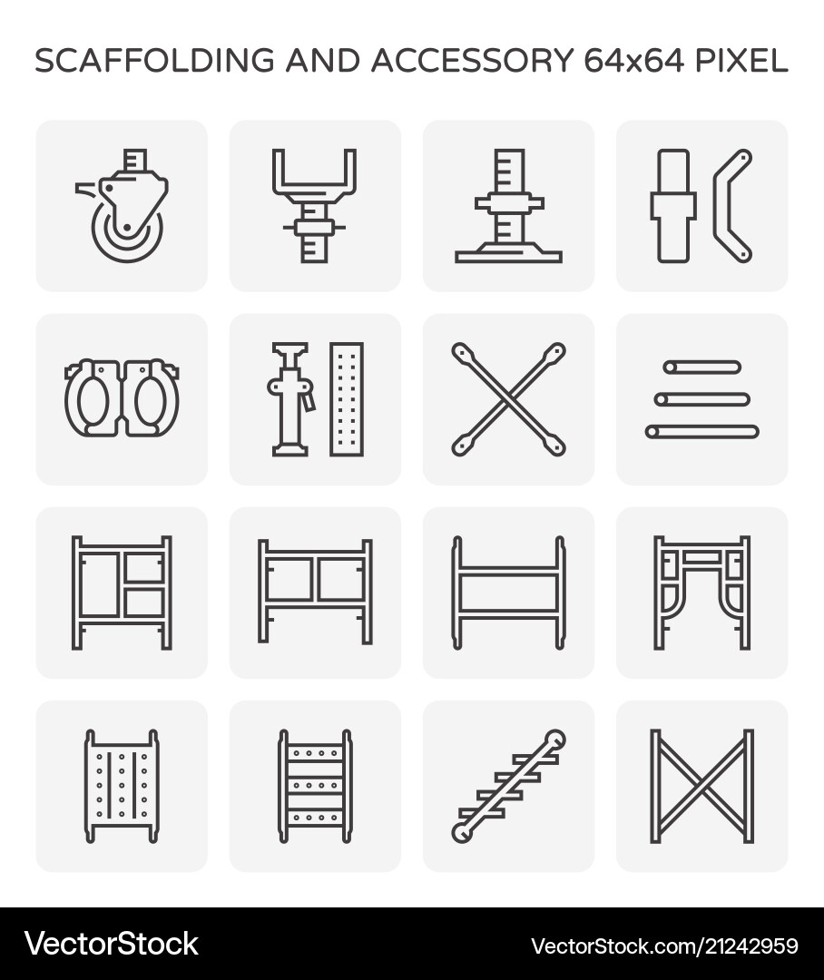 Scaffolding icon set Royalty Free Vector Image