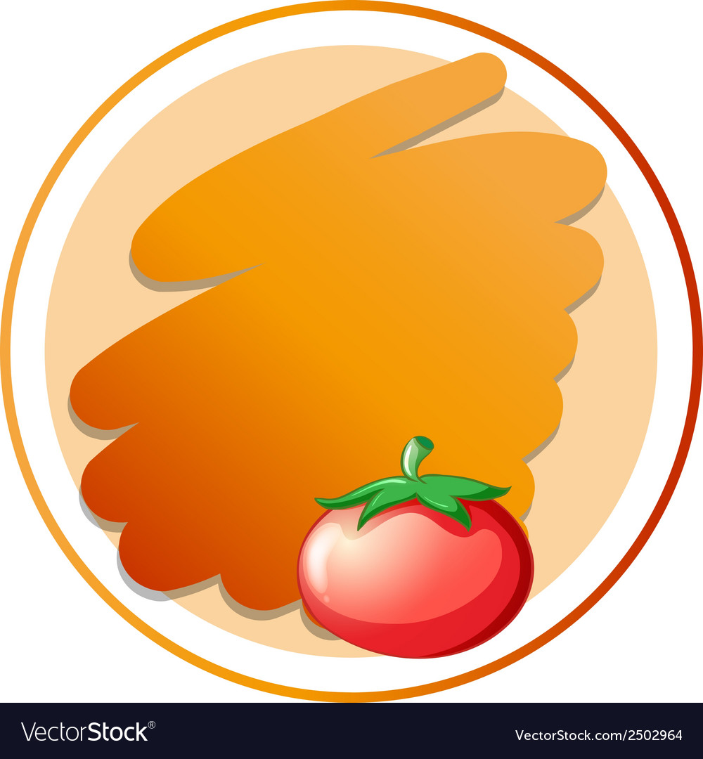 A Round Orange Template Royalty Free Vector Image