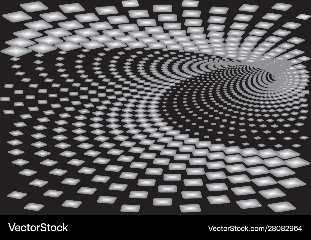 Dotted halftone spiral pattern or texture Vector Image