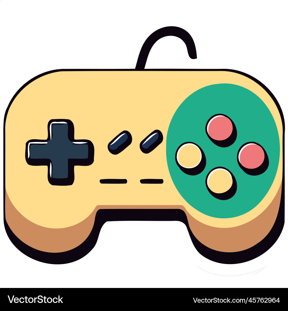 Electronic video game controller Royalty Free Vector Image