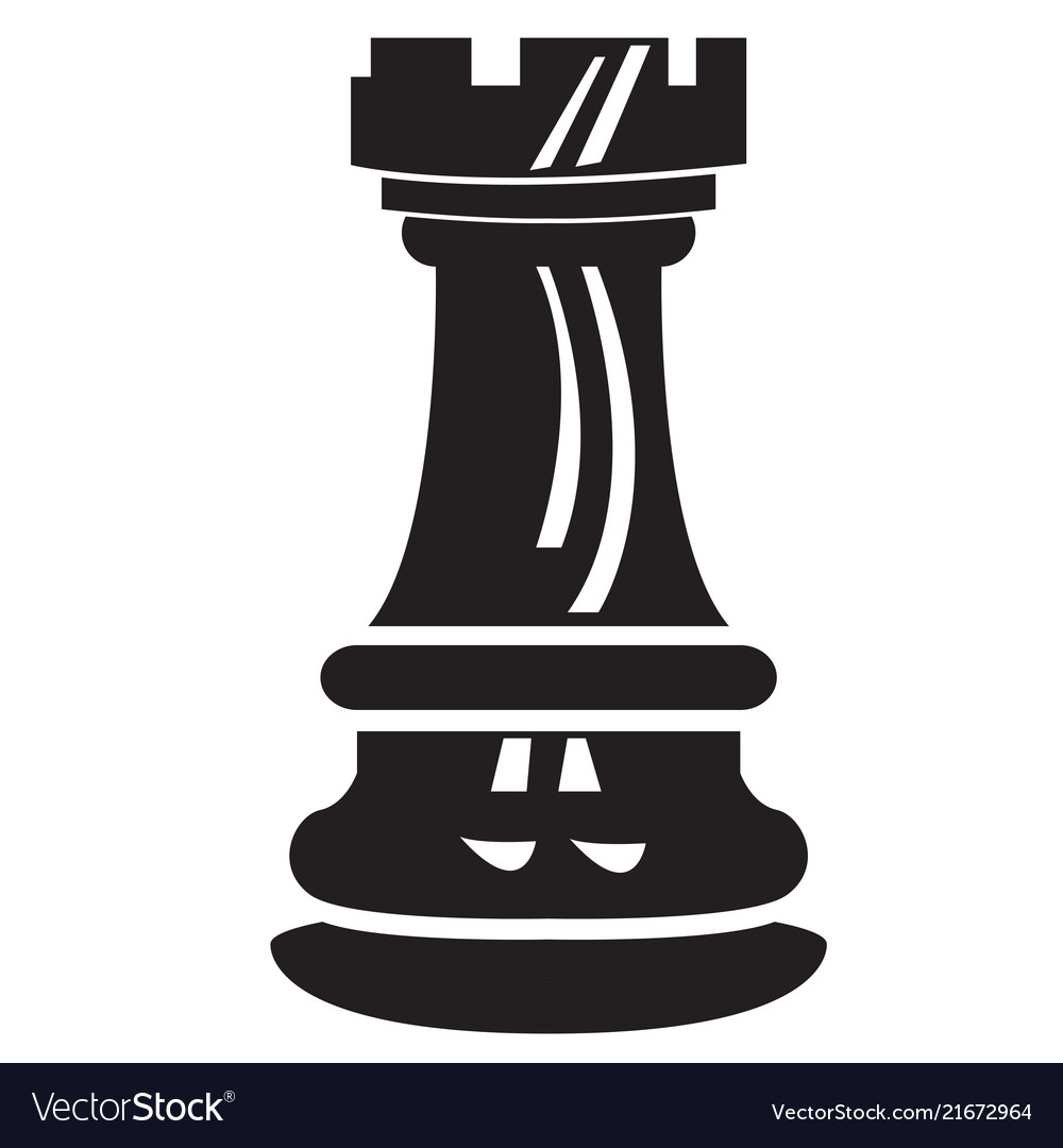 rook chess color icon vector illustration, Stock vector