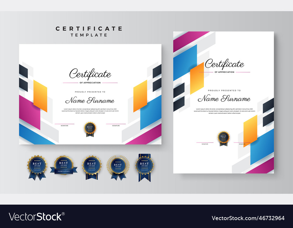 Modern colorful appreciation and achievement Vector Image