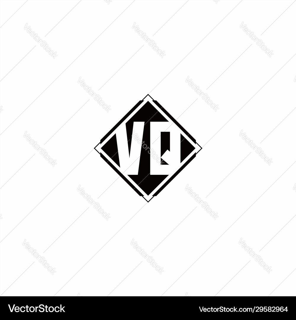 Monogram logo design with diamond square shape Vector Image