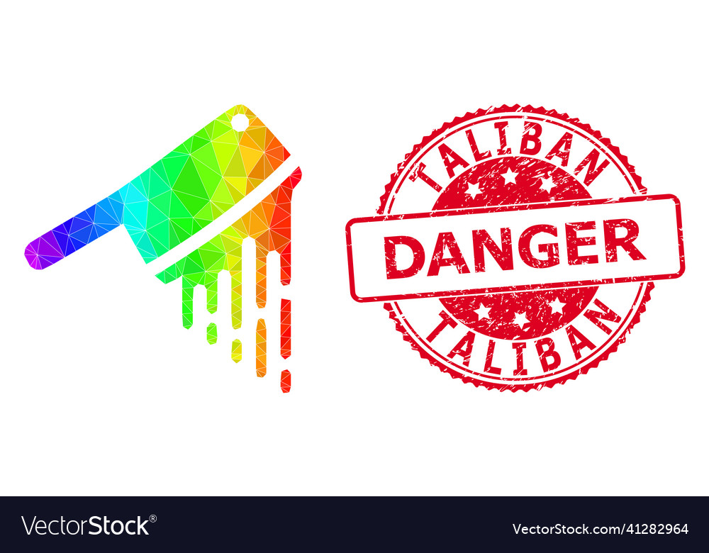 Round textured taliban danger stamp