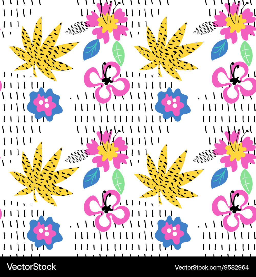 Seamless summer pattern Royalty Free Vector Image