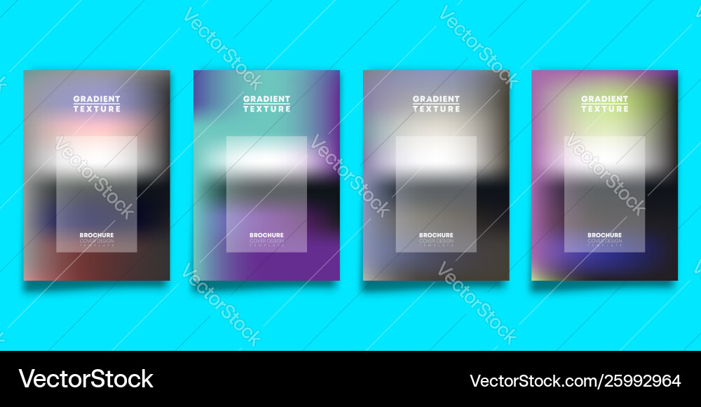 Set gradient design cover template for flyer Vector Image