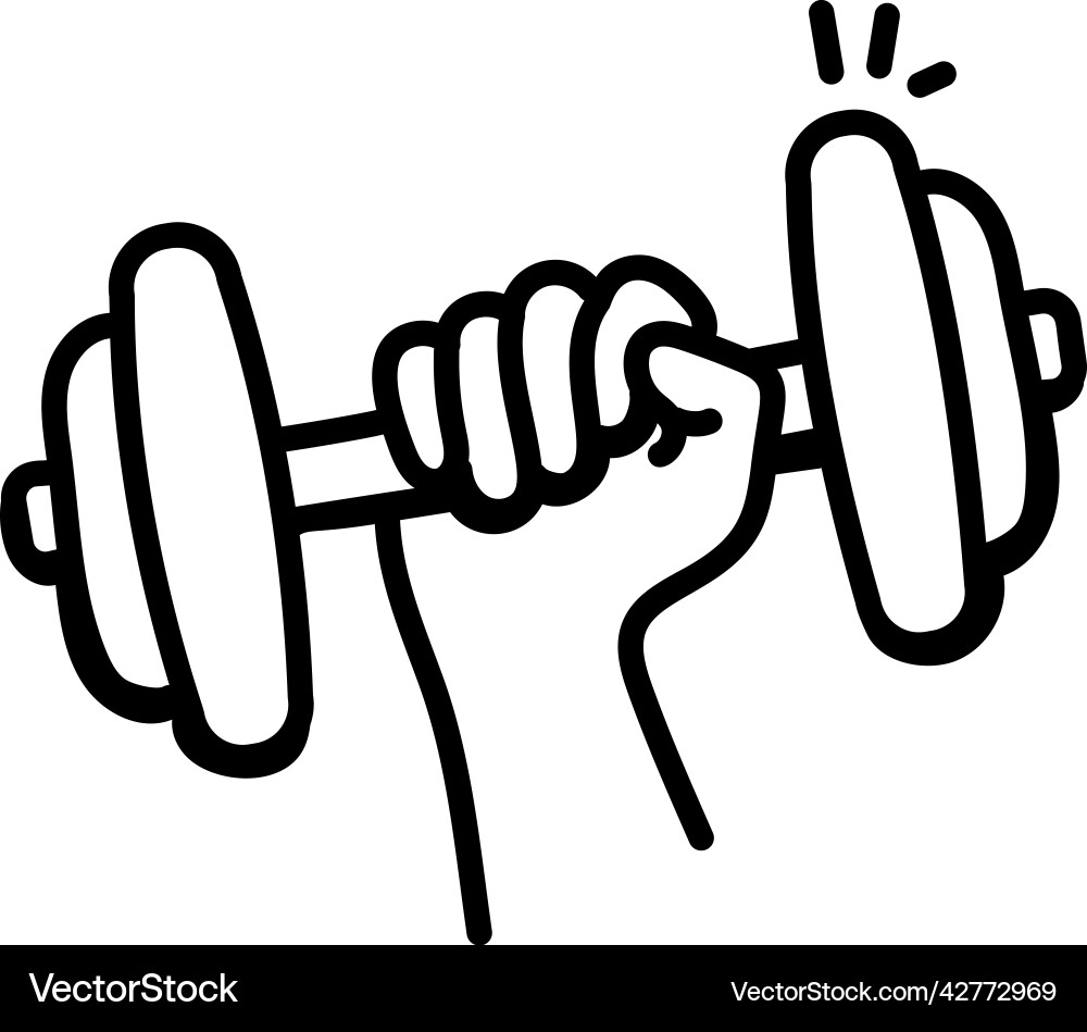 Barbell Royalty Free Vector Image - VectorStock