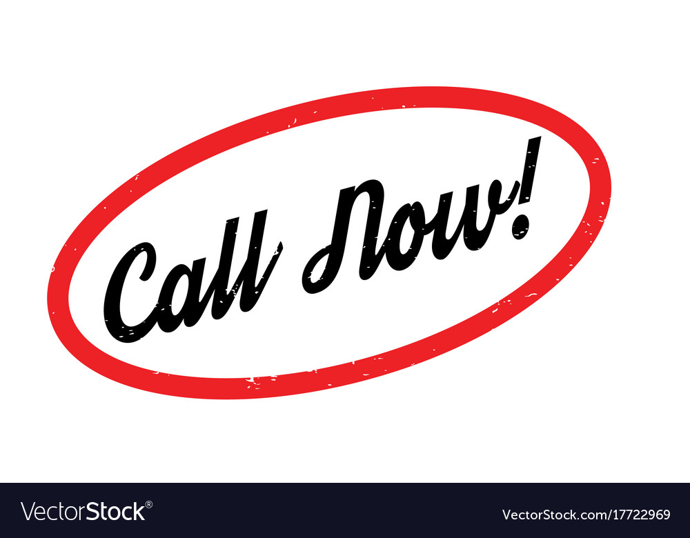 Call now rubber stamp Royalty Free Vector Image