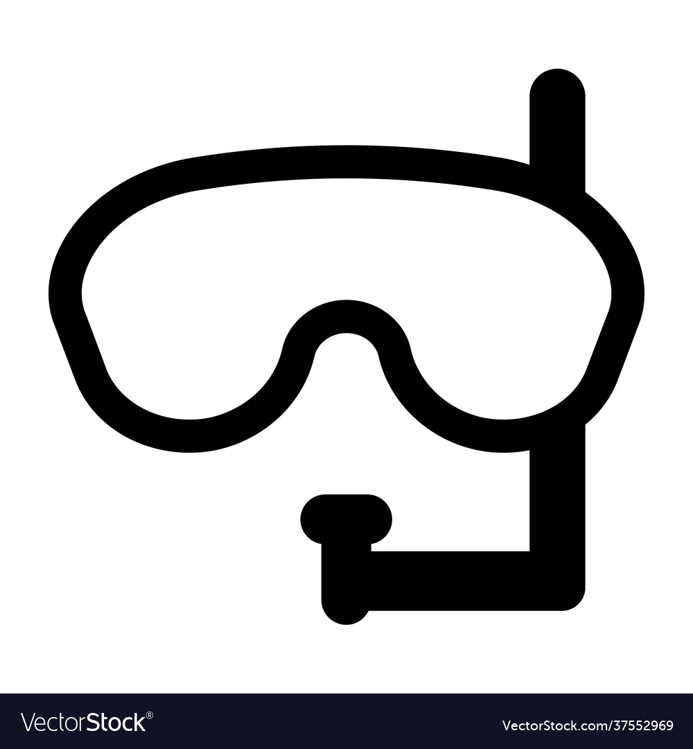 Diving goggles Royalty Free Vector Image VectorStock