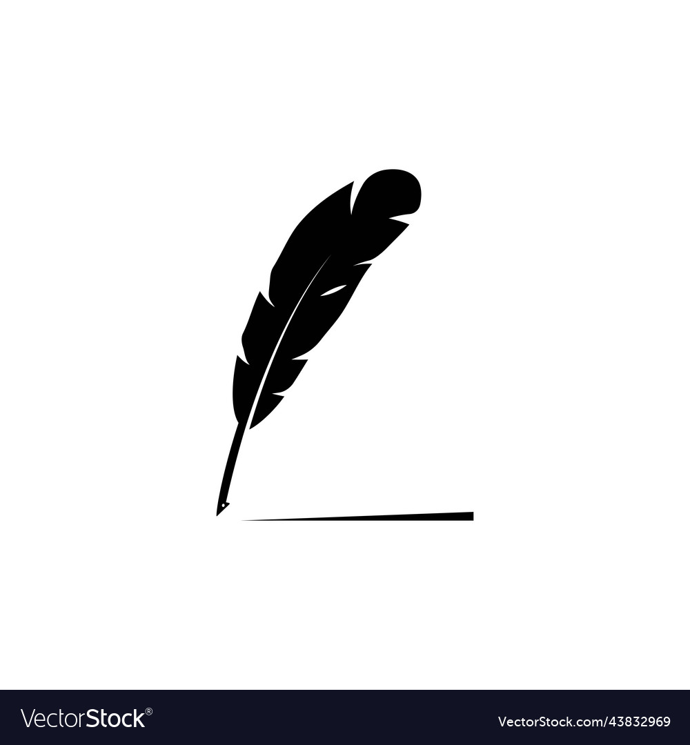 Feather pen Royalty Free Vector Image - VectorStock