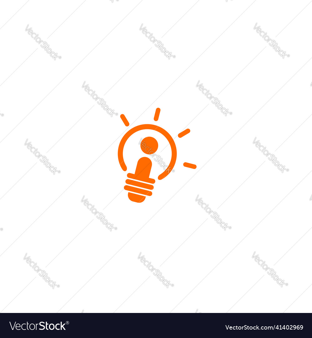 Lightbulb information idea logo Royalty Free Vector Image