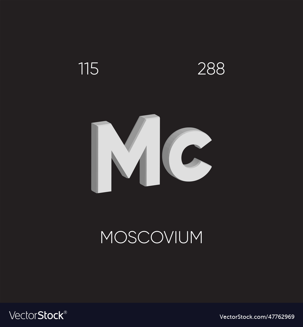 One of the periodic table elements with name Vector Image