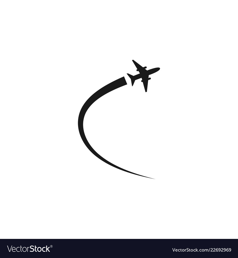 plane flying graphic design template royalty free vector