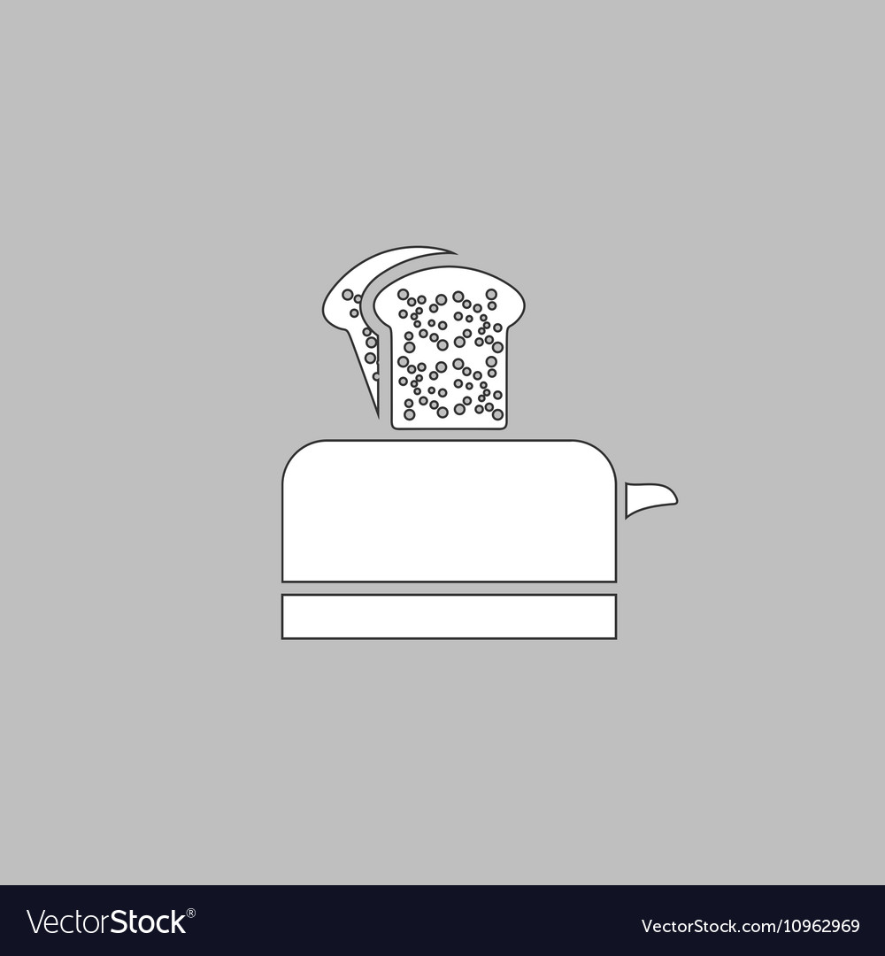 Toaster computer symbol Royalty Free Vector Image