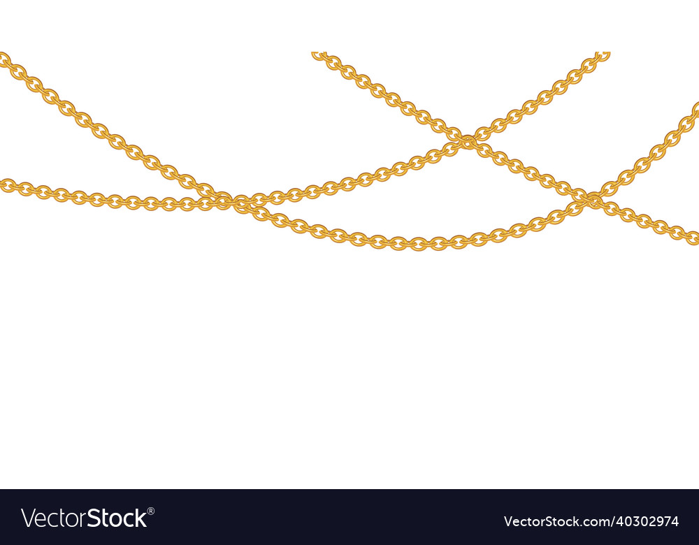 Abstract gold chain background eps10 Royalty Free Vector