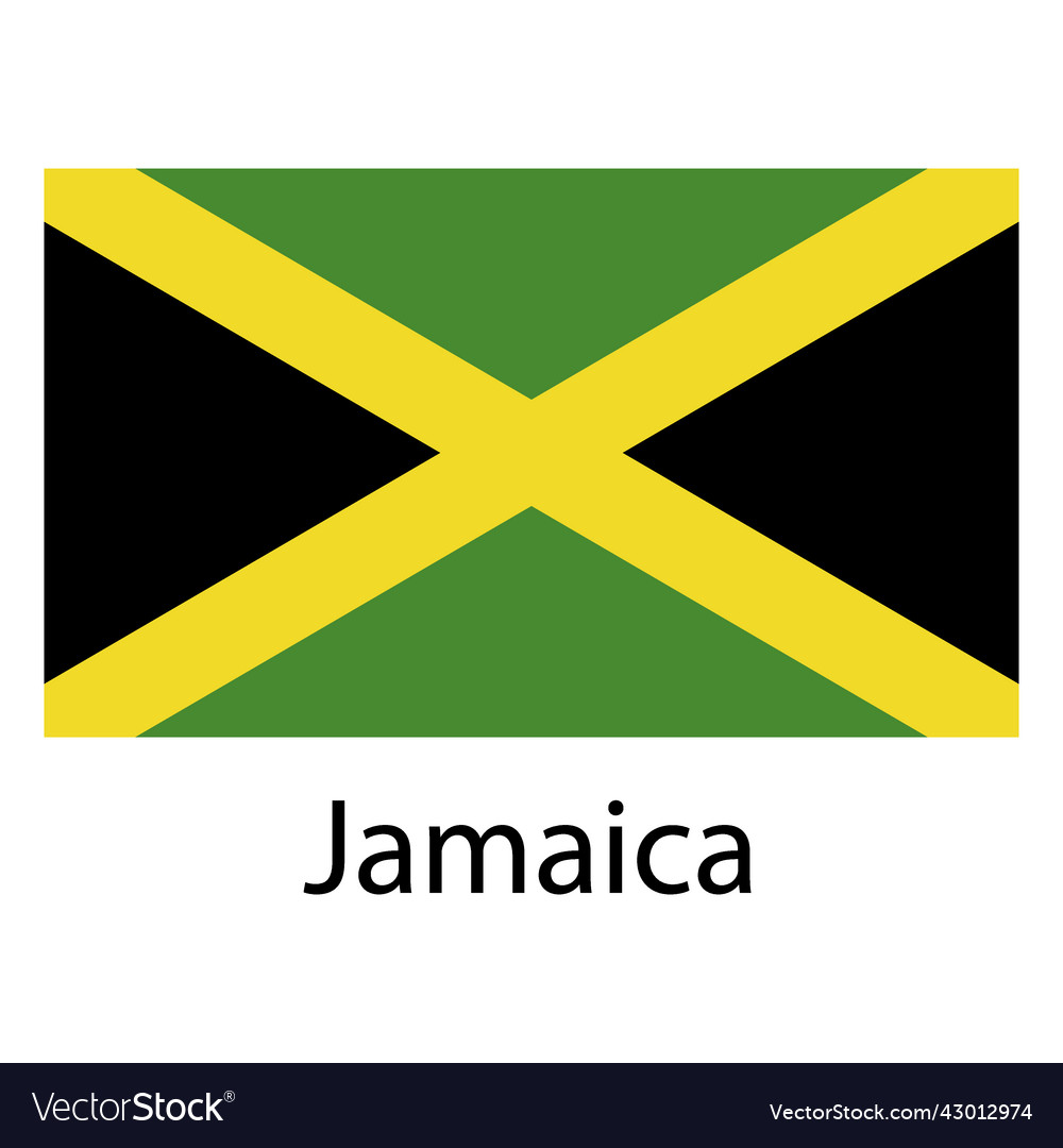 Jamaica national flag Royalty Free Vector Image