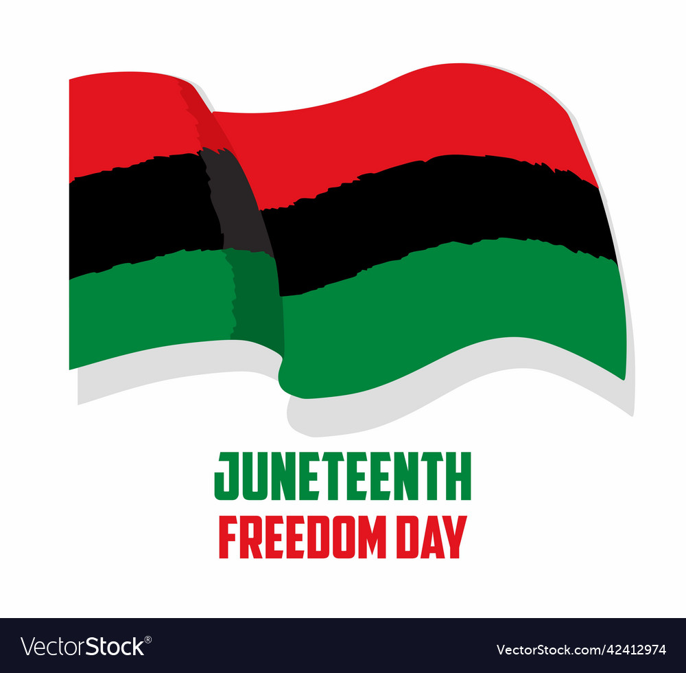 Juneteenth flag and writing with the best quality