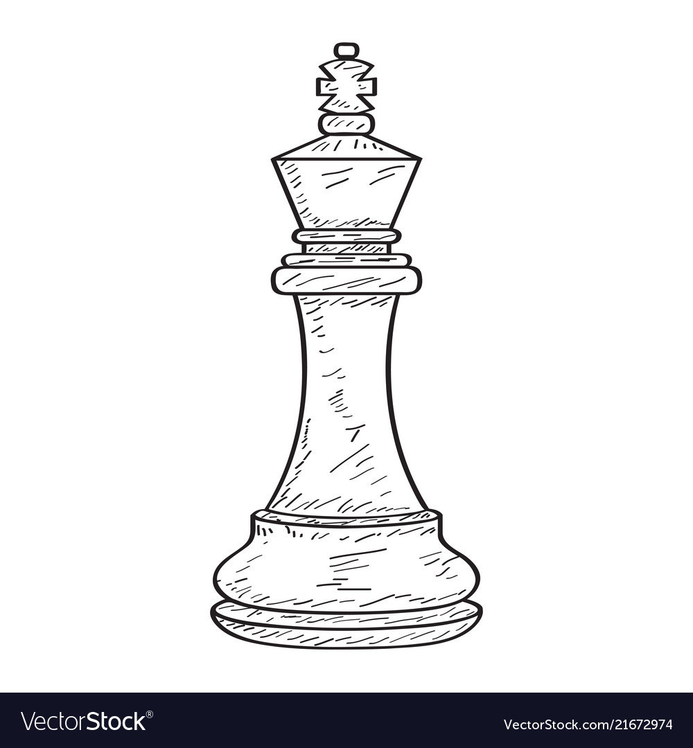 Handdrawn Sketch Set Chess Pieces Vector Stock Vector (Royalty