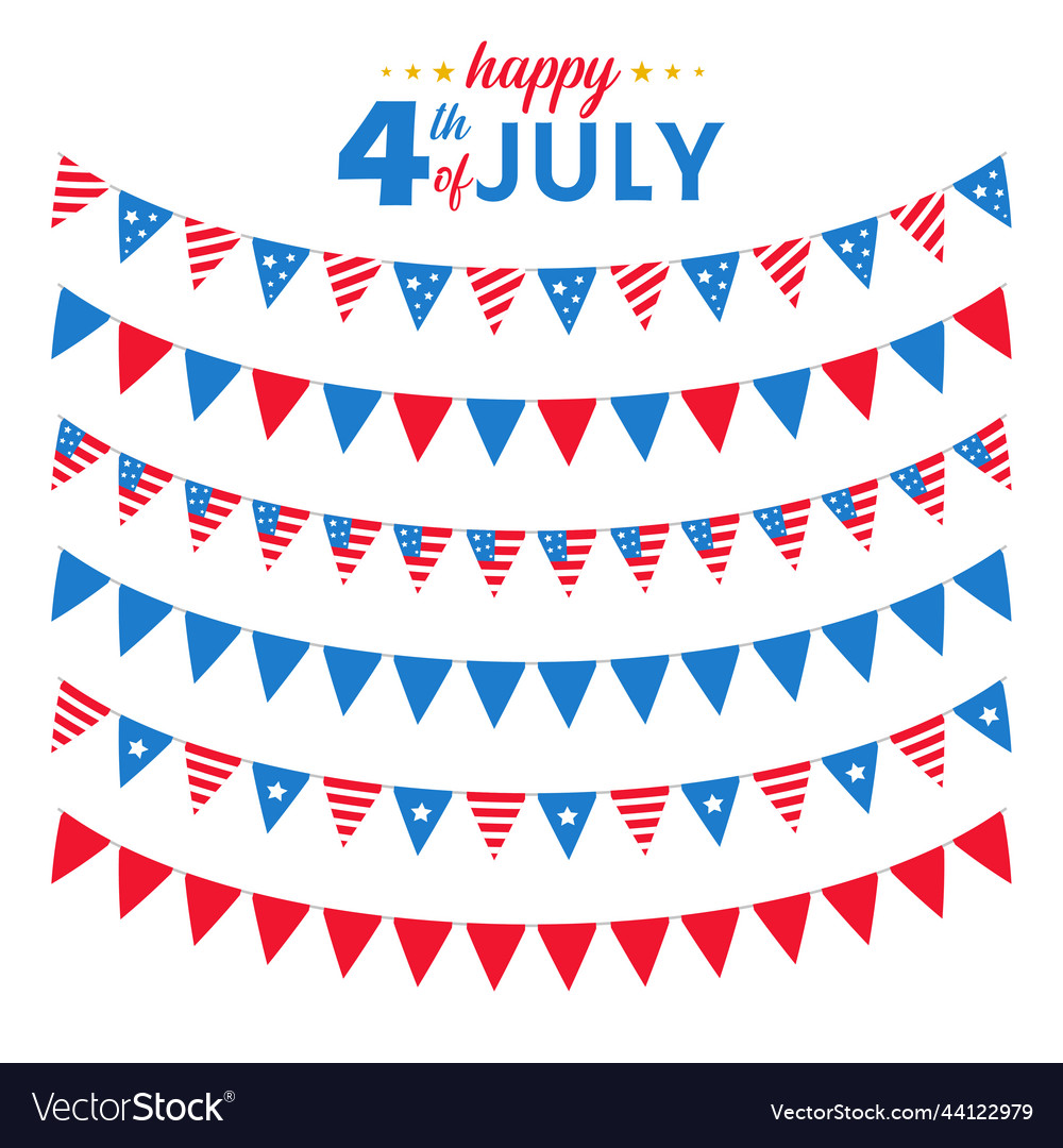 4 th of july american flag for celebrating Vector Image