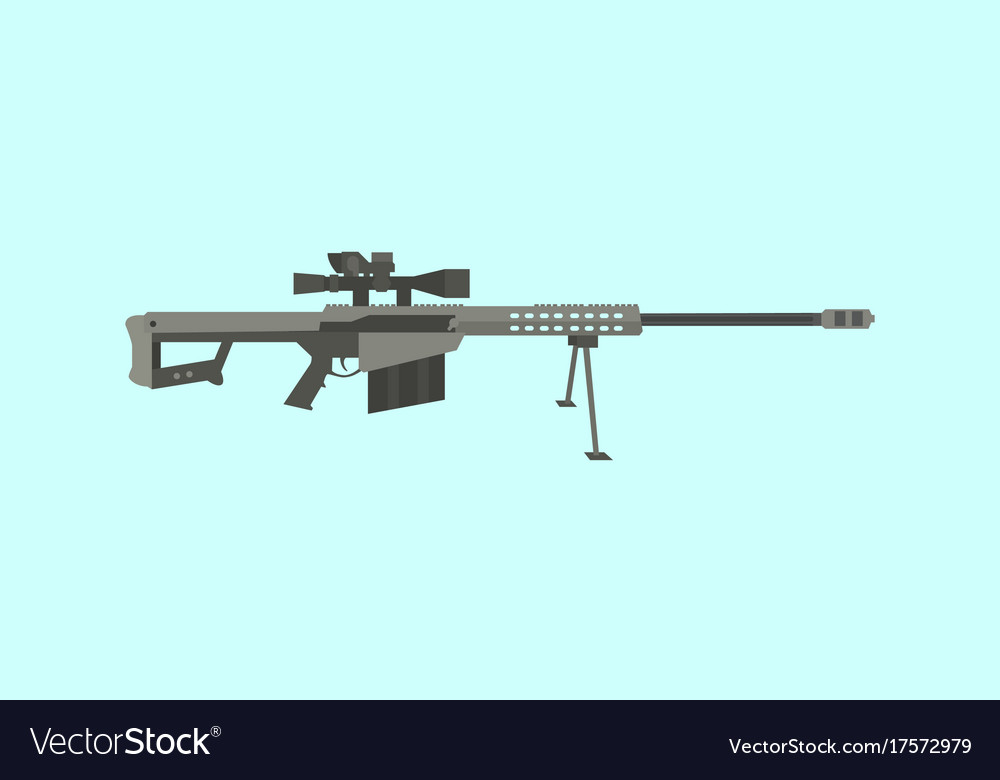 50cal Caliber Sniper Rifle Big Gun With Flat Style