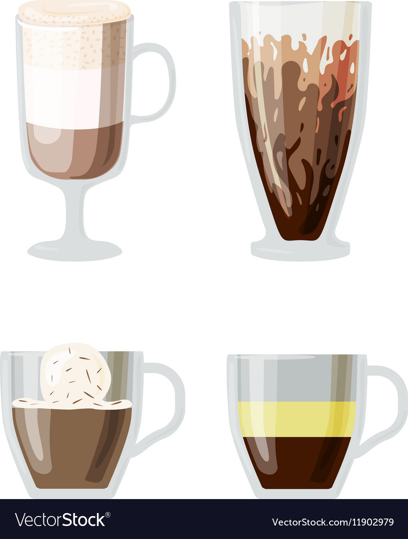 Coffee Cups Diffe Cafe Drinks Royalty Free Vector Image Coffee Cups Diffe Cafe Drinks Vector Image