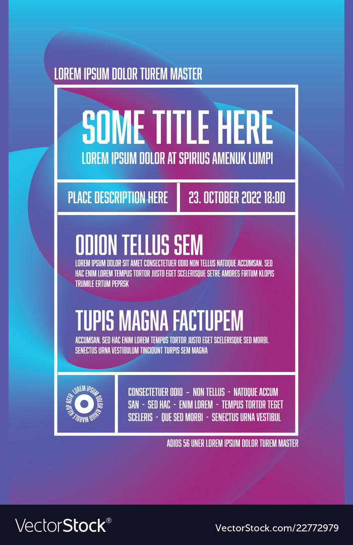 modern art flyer poster template royalty free vector image