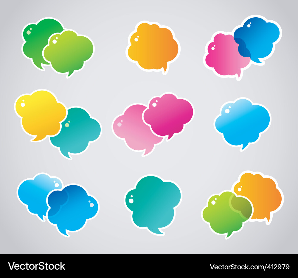 Speech bubble colorful Royalty Free Vector Image