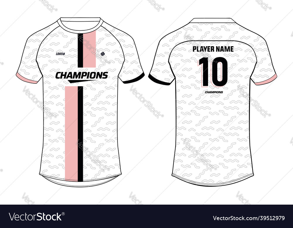 Sports Jersey T Shirt Design Concept Template Vector Image