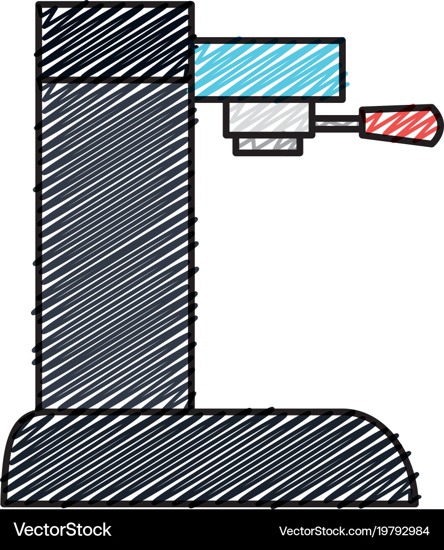 Coffee machine isolated icon Royalty Free Vector Image