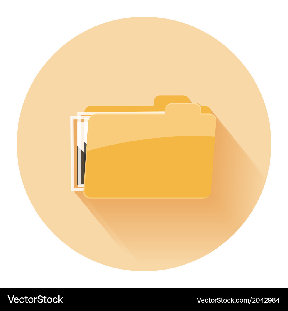 Folder icon isolated on white background Vector Image