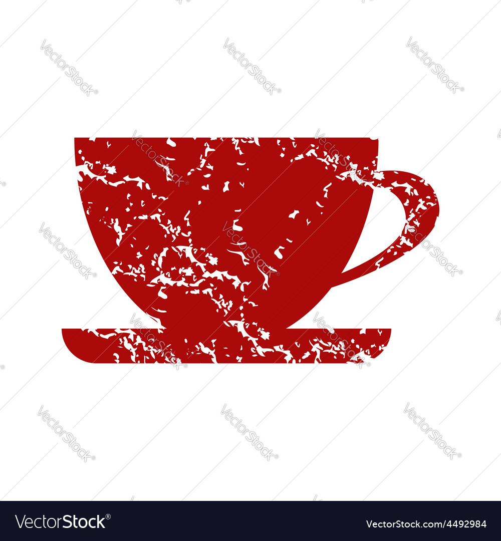 Red grunge cup logo Royalty Free Vector Image - VectorStock