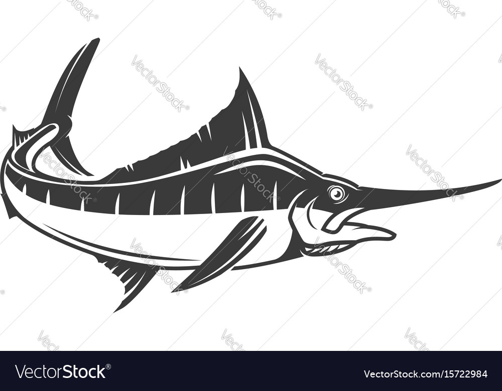 Download Swordfish icon isolated on white background Vector Image